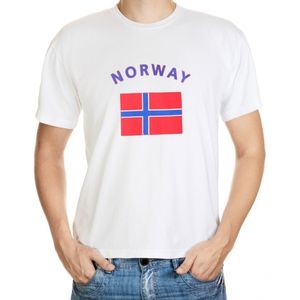 Wit t-shirt Noorwegen heren