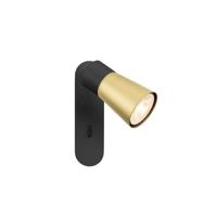 SLV SpotPuri 2.0 Cone zwart-goud enkel schakelaar - 1008301