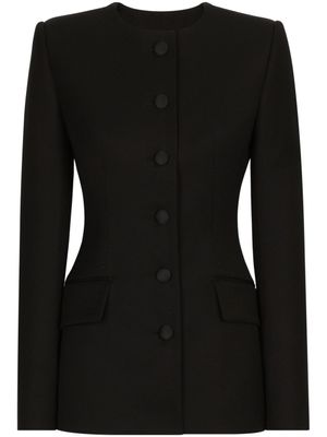 Dolce & Gabbana blazer sans col à simple boutonnage - Noir