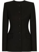 Dolce & Gabbana blazer sans col à simple boutonnage - Noir