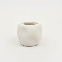 Lisboa organische bloempot voor binnen 16X16X15CM wit