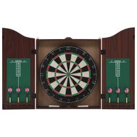 VidaXL Dartbord professioneel met kast en 6 darts sisal - thumbnail