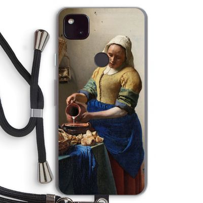The Milkmaid: Pixel 4a 5G Transparant Hoesje met koord