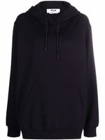 MSGM hoodie à bande logo - Noir