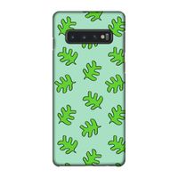 Groene blaadjes: Samsung Galaxy S10 4G Volledig Geprint Hoesje