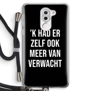 Meer verwacht - Zwart: Honor 6X Transparant Hoesje met koord