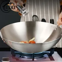 ChefMaster - Grote RVS Wokpan met Dubbele Handgrepen ChefMaster - Grote RVS Wokpan met Dubbele Handgrepen