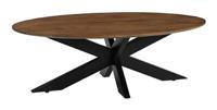 LABEL51 Ovale Salontafel 'James' Mangohout, 130 x 70cm, kleur Naturel