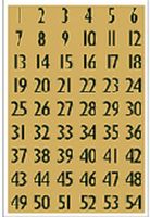 HERMA Numbers 13x12mm 1-100 gold foil black 4 sheets zelfklevende letter/cijfer - thumbnail