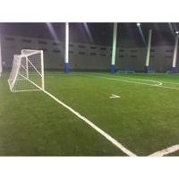 SET METALLIC FOOTBALL GOALS, REGULATION SIZE, FIXED, 100 MM TUBE