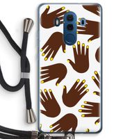 Hands dark: Huawei Mate 10 Pro Transparant Hoesje met koord