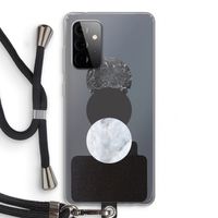 Marmeren cirkels: Samsung Galaxy A72 5G Transparant Hoesje met koord