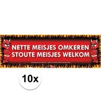 10x Sticky Devil stickers tekst Omkeren welkom - thumbnail