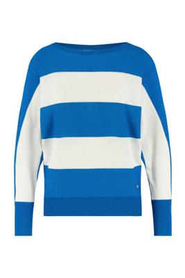 Moza stripe pullover - cobalt/offwhite - 06992