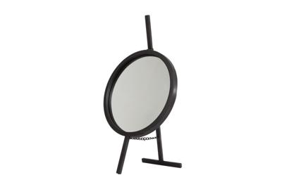 Spiegel Lauren zwart metaal 29,8x53,3x22,9cm