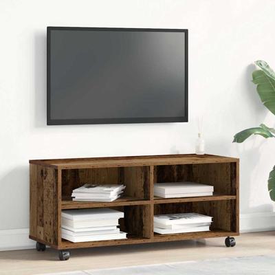 TV-kast Bruin 90 x 35 x 35 cm Bewerkt hout