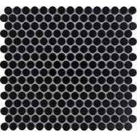 Tegelsample: The Mosaic Factory Venice ronde mozaïek tegels 32x29 zwart