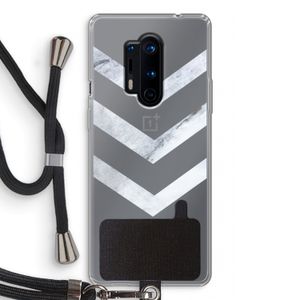Marmeren pijlen: OnePlus 8 Pro Transparant Hoesje met koord