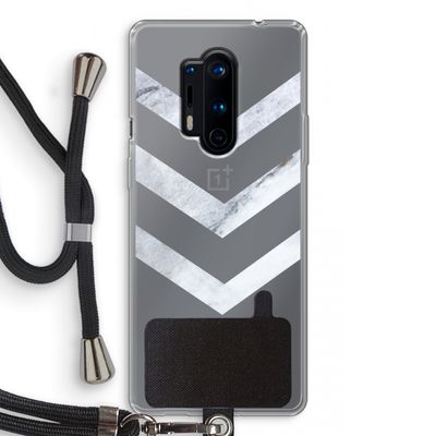 Marmeren pijlen: OnePlus 8 Pro Transparant Hoesje met koord