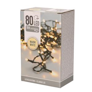 Kerstverlichting - warm wit buiten - 80 lampjes - 600 cm - lichtsnoer/kerstversiering