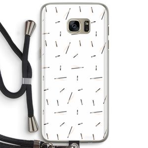 Hipster stripes: Samsung Galaxy S7 Edge Transparant Hoesje met koord