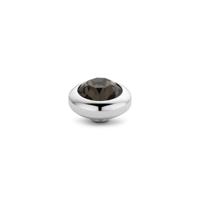 Melano Vivid Basic CZ Steentje Smoked Topaz | Zilver