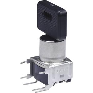 NKK Switches SK14DG30 SK14DG30 Sleutelschakelaar 28 V DC/AC 0.1 A 1x aan/aan/aan 2 x 45 ° 1 stuk(s)