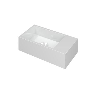 INK - Fontein Polystone Rechts Zonder Kraangat - 360x180x90 mm - Glans Wit