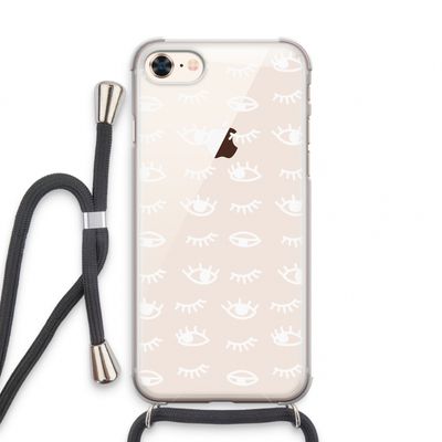 Eye pattern #3: iPhone 8 Transparant Hoesje met koord
