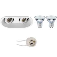 Philips LED Inbouwspot Set GU10 - Mat Wit - Kantelbaar - DimTone 4.9W