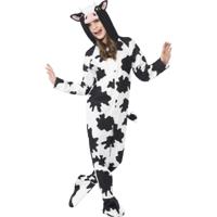 Koe Onesie - zwart/wit - verkleedkleding - koeienpak - verkleden - verkleedfeest - voor kids