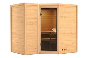 Karibu | Sahib 2 Sauna | Bronzeglas Deur