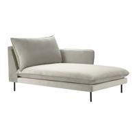 Cosmopolitan Design Vienna Chaise Longue Rechts - Velvet - Beige - thumbnail