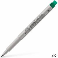 Markeerstiften Faber-Castell Multimark 1524 Groen (10 Stuks)