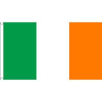 Ierland vlag in mega groot formaat - 150 x 240 cm - polyester - met ophang ringen