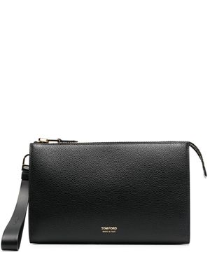 TOM FORD pochette à texture grainée - Noir