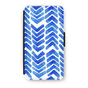 Blauwe pijlen: iPhone XS Flip Hoesje