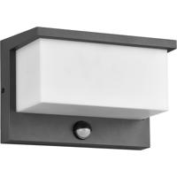 LED Tuinverlichting - Wandlamp Buitenlamp - Trion Stos - 13W - Warm Wit 3000K - Bewegingssensor - Waterdicht IP54 - Antraciet - Aluminium
