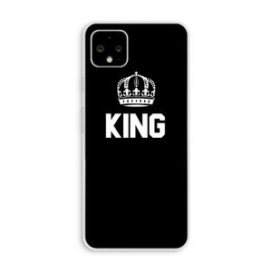 King zwart: Pixel 4 XL Transparant Hoesje