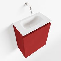 Toiletmeubel Mondiaz Ture | 40 cm | Meubelkleur Fire | Eden wastafel Talc Midden | Zonder kraangat