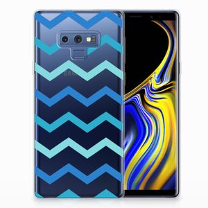 Samsung Galaxy Note 9 TPU bumper Zigzag Blauw