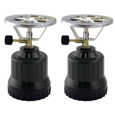 Camping kookstel - 2x - zwart - 18 x 12 x 12 cm - kunststof - kampeer - kookplaat