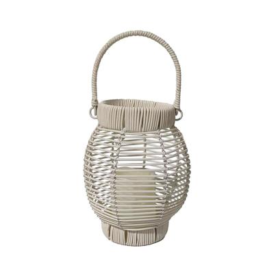 Led-lantaarn Versa Wit Rotan