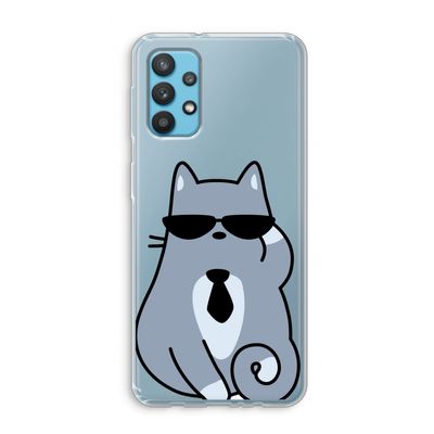 Cool cat: Samsung Galaxy A32 4G Transparant Hoesje