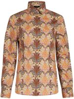 ETRO chemise en coton à motif cachemire - Marron