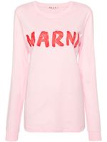 Marni t-shirt en coton à logo imprimé - Rose