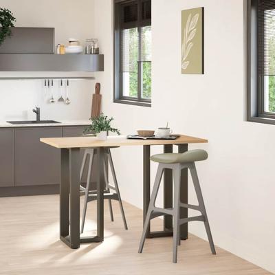 Bartafelpoten 2 st T-vormig 40x35x(90-91) cm staal naturel