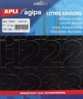 Agipa etiketten cijfers letterhoogte 47 mm, 286 cijfers