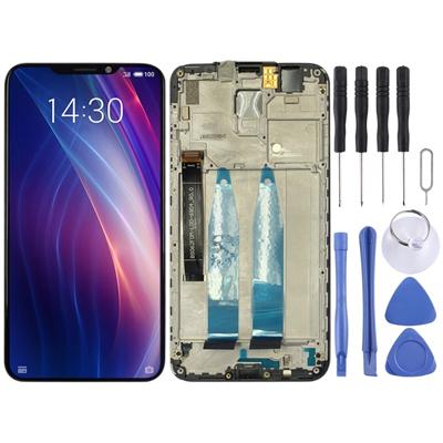 LCD-scherm en digitizer volledige montage met frame voor Meizu X8 (zwart)