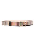 Paul Smith ceinture en cuir à rayures - Multicolore